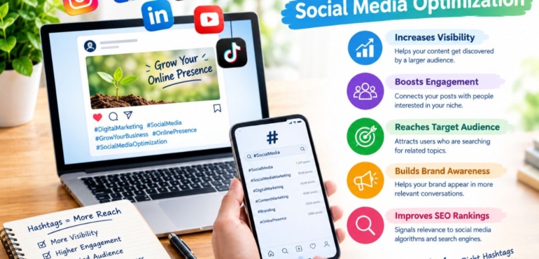 Role of Hashtags in Social Media Optimization